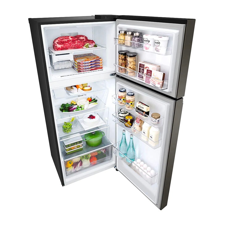 LG Kulkas 2 Pintu Nett 315ℓ / Gross 340ℓ Nett  dengan LINEAR Cooling™ dan Smart Inverter Compressor, Smart Diagnosis™, GN-B312PXGB